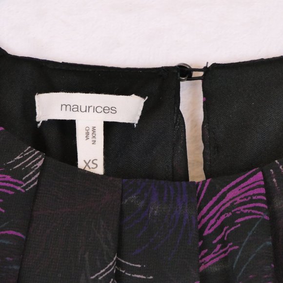 Maurices Women's Size XS Black Abstract Feather Print Spaghetti Strap Dress - Picture 7 of 7